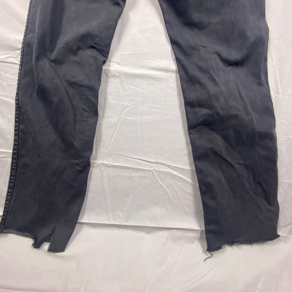 Levis 541 Athletic Taper Jeans Faded Black Distressed Ripped Knee Raw Hem 32x34 - Picture 10 of 11